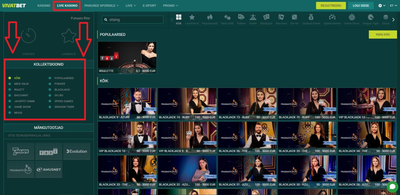 Kasiinomängud Vivatbet Lehel