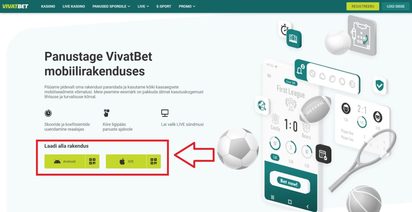 Vivatbet App Kasutamine Spordipanuse Tegemiseks